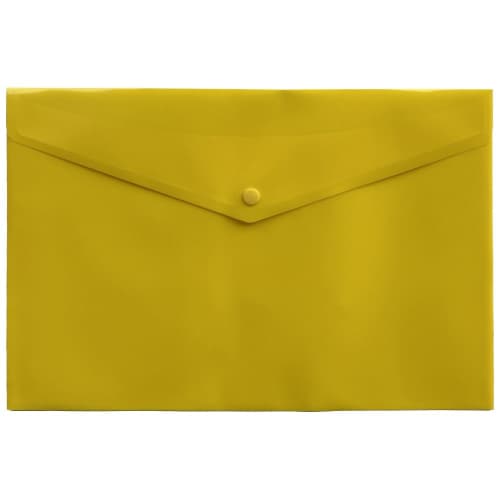 Logo branded Recyclable press Stud Wallet with a design from Total Merchandise - Yellow