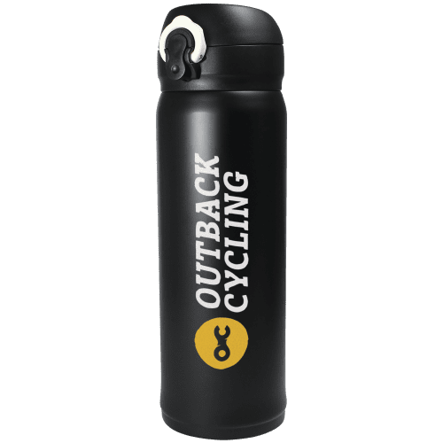 Custom printed 480ml Thermic Vacuum Steel Flask in Black from Total Merchandise