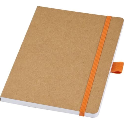 Custom printed Berk Recycled Paper Notebook in Orange from Total Merchandise
