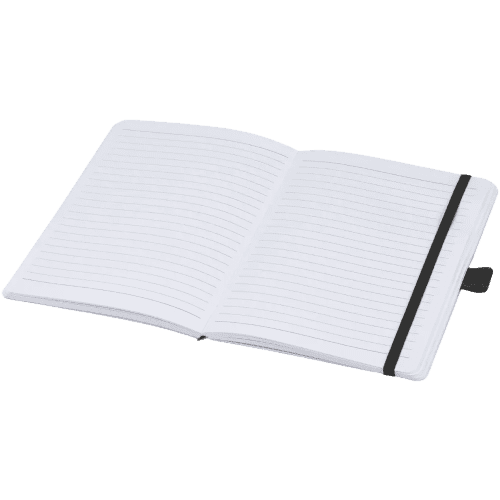 An image of the Berk Recycled Paper Notebook open from Total Merchandise