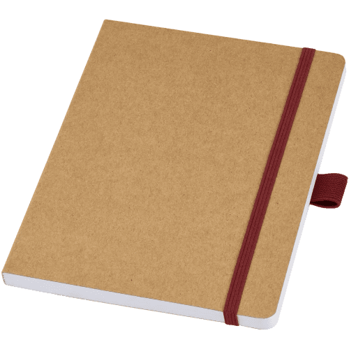 Custom branded Berk Recycled Paper Notebook in Red from Total Merchandise
