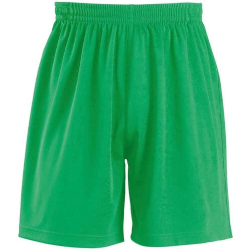 Logo printed SOL'S San Siro 2 Shorts in Bright Green from Total Merchandise