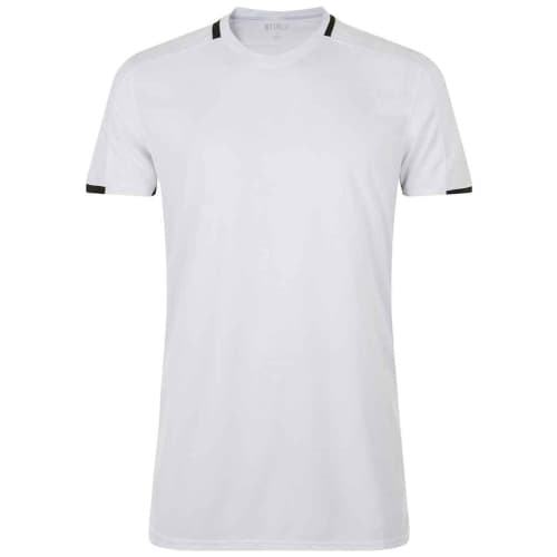 Custom printed SOL'S Classico Contrast T-Shirt in White/Black from Total Merchandise