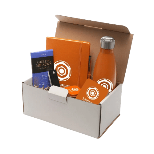 Logo Branded Premium Corporate Gift Set in Amber printed with your logo from Total Merchandise