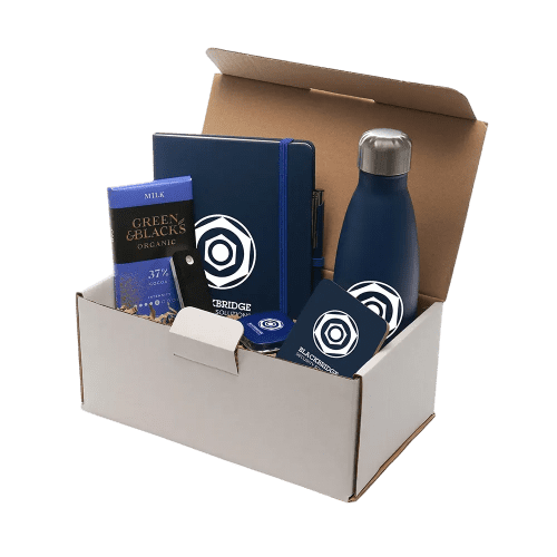 Custom Printed Premium Corporate Gift Set in Navy Blue printed with your logo from Total Merchandise