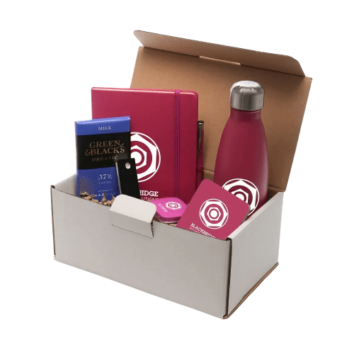 Personalisable Premium Corporate Gift Set in Pink printed with your logo from Total Merchandise