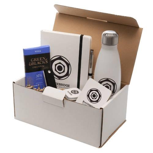 Promotional Premium Corporate Gift Set in White printed with your logo from Total Merchandise