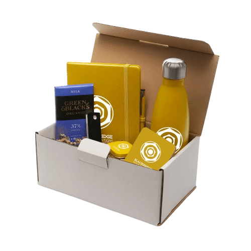Logo Printed Premium Corporate Gift Set in Yellow printed with your logo from Total Merchandise