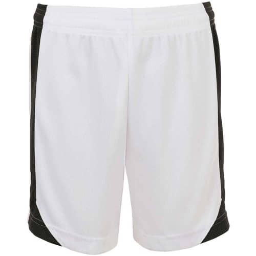 Promotional SOL'S Olimpico Shorts with a full colour design from Total Merchandise - White/Black