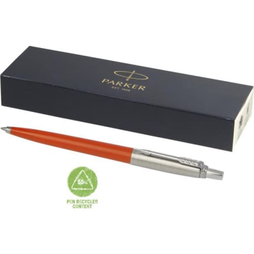 Personalisable Recycled Parker Jotter Ballpoint Pen in Orange from Total Merchandise