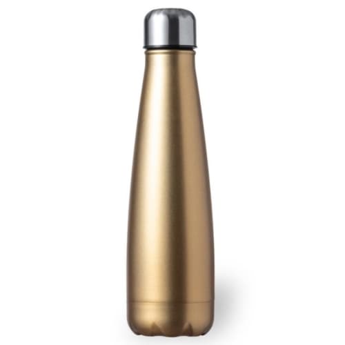 Custom branded 630ml Stainless Steel Matt Finished Water Bottle in Golden from Total Merchandise