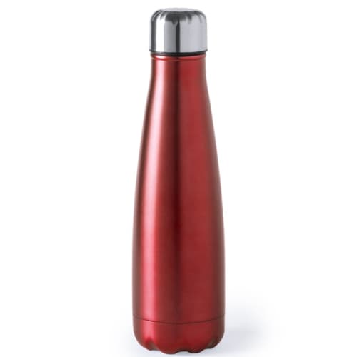 Customisable 630ml Stainless Steel Matt Finished Water Bottle in Red from Total Merchandise