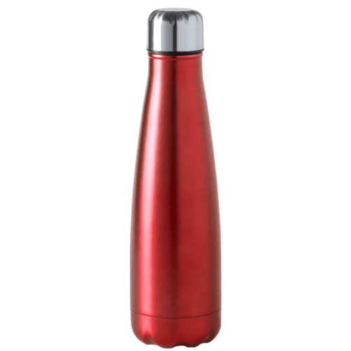 Customisable 630ml Stainless Steel Matt Finished Water Bottle in Red from Total Merchandise