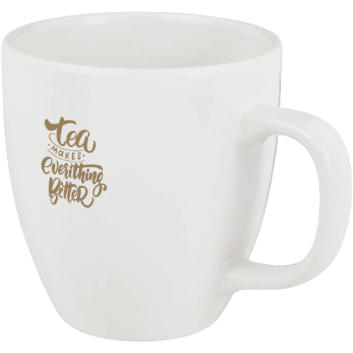 Promotional printed 430ml Ceramic Mug with a design from Total Merchandise