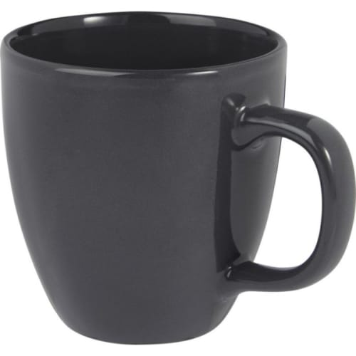 Custom branded 430ml Ceramic Mug with a printed design from Total Merchandise - Grey