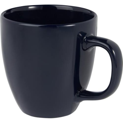 Custom branded 430ml Ceramic Mug with a printed design from Total Merchandise - Navy