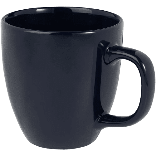 Custom branded 430ml Ceramic Mug with a printed design from Total Merchandise - Navy