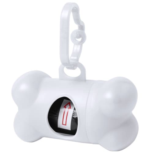 Customisable Pet Waste Bag Dispenser in White from Total Merchandise