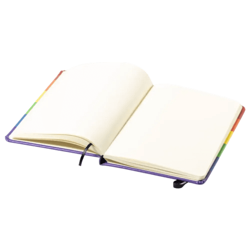 The Rainbow Notebook with a custom design from Total Merchandise
