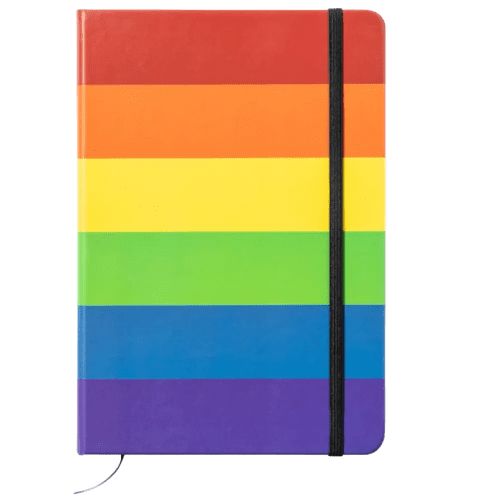 Custom branded Rianbow Notebook with a design from Total Merchandise - Rainbow