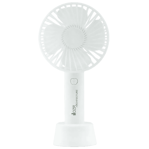 Logo branded hand held fan in white from Total Merchandise