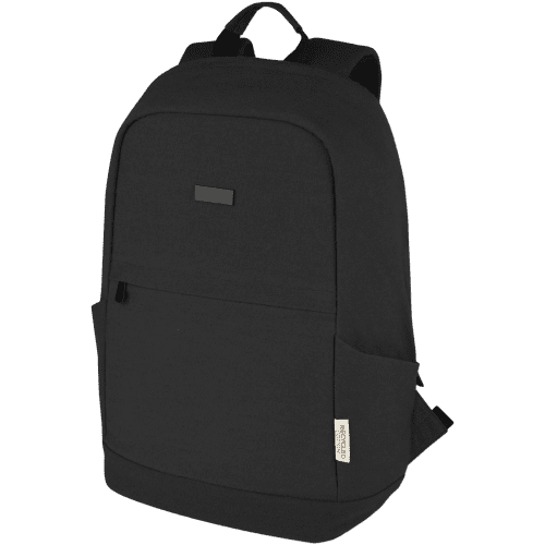Custom branded Recycled Anti-Theft Laptop Backpack in Black from Total Merchandise