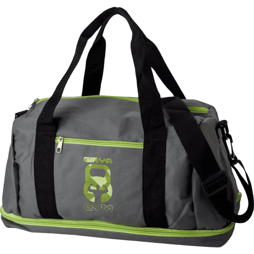 Custom branded Polyester Sports Bags in Green with a design from Total Merchandise