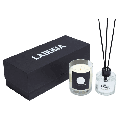 Logo branded Candle and Diffuser Set with a design from Total Merchandise