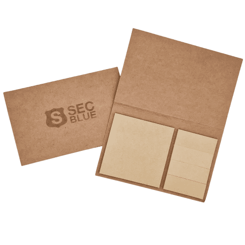 Custom Branded Eco Friendly Sticky Note Set in Natural printed with your logo from Total Merchandise