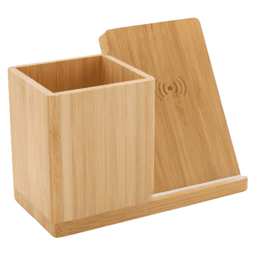 Promotional Calgary Bamboo Wireless Charger from Total Merchandise