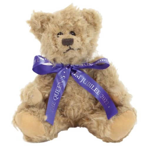 Logo-branded 20cm Windsor Teddy Bear with a designed Bow from Total Merchandise