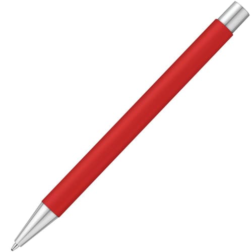 Logo branded Par Softfeel Ballpen with a design from Total Merchandise - Red