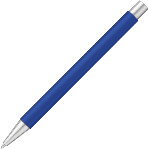 Promotional printed Par Softfeel Ballpen with a design from Total Merchandise - Blue