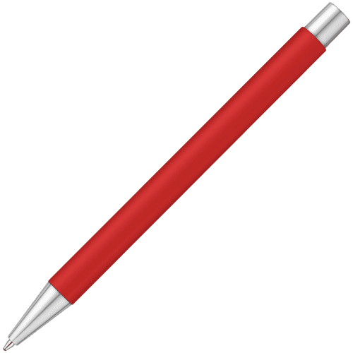 Logo branded Par Softfeel Ballpen with a design from Total Merchandise - Red