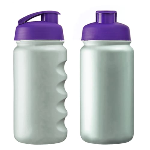 Customisable Recycled 500ml Loop Sports Bottle in Off White/Purple from Total Merchandise