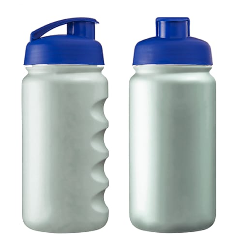 Personalisable Recycled 500ml Loop Sports Bottle in Off White/Reflex Blue from Total Merchandise