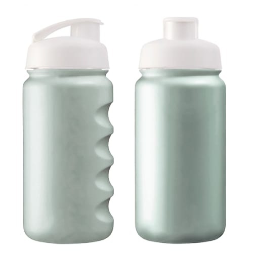 Logo-printed Recycled 500ml Loop Sports Bottle in Off White/White from Total Merchandise