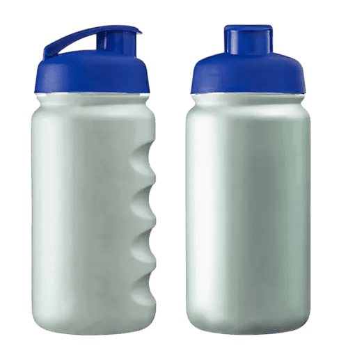 Personalisable Recycled 500ml Loop Sports Bottle in Off White/Reflex Blue from Total Merchandise