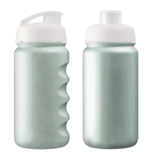 Logo-printed Recycled 500ml Loop Sports Bottle in Off White/White from Total Merchandise