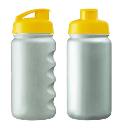 Logo-branded Recycled 500ml Loop Sports Bottle in Off White/Yellow from Total Merchandise
