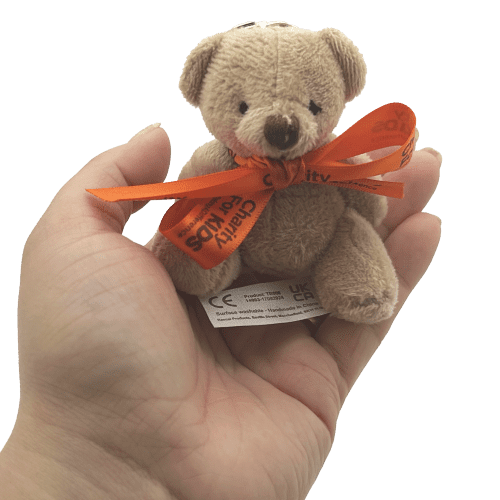 8cm Tubby Bear Keyrings with Bow