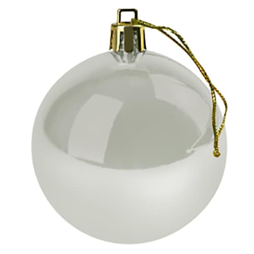 Custom Branded Christmas Bauble in White from Total Merchandise