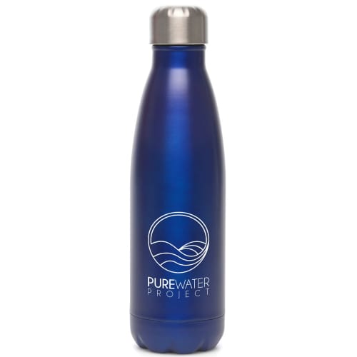 Promotional printed Ashford Plus Recycled Bottle with a design from Total Merchandise - Blue