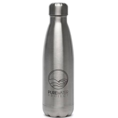 Branded Ashford Plus Recycled Bottle with a design from Total Merchandise - Silver