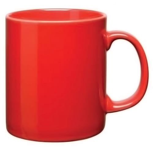 Corporate Branded Antimicrobial Durham Coloured Mugs in Red from Total Merchandise