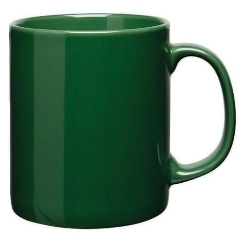 Promotional Antimicrobial Durham Coloured Mugs in Racing Green from Total Merchandise