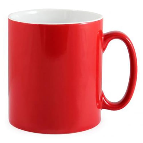 Custom Branded Antimicrobial Durham Coloured Mugs in Duo Red from Total Merchandise