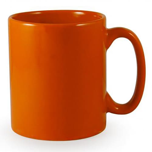 Promotional Antimicrobial Durham Coloured Mugs in Orange from Total Merchandise