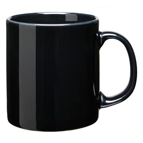 Promotional Antimicrobial Durham Coloured Mugs in Black from Total Merchandise