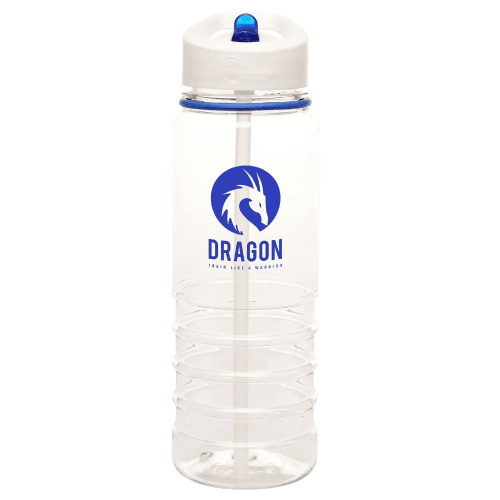 Promotional Recycled 750ml Tarn Straw Sports Bottles in Transparent/Blue from Total Merchandise